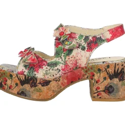 Laura Vita Paulao 01, Plateau-Sandaletten, Damen, Mehrfarbig/rouge