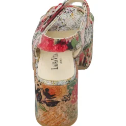 Laura Vita Paulao 01, Plateau-Sandaletten, Damen, Mehrfarbig/rouge