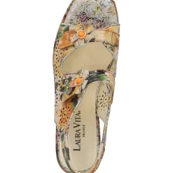 Laura Vita Paulao 01, Plateau-Sandaletten, Damen, Mehrfarbig/Beige