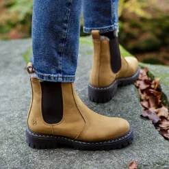 Palado Asseha, Chelsea Boots, Damen, Camel