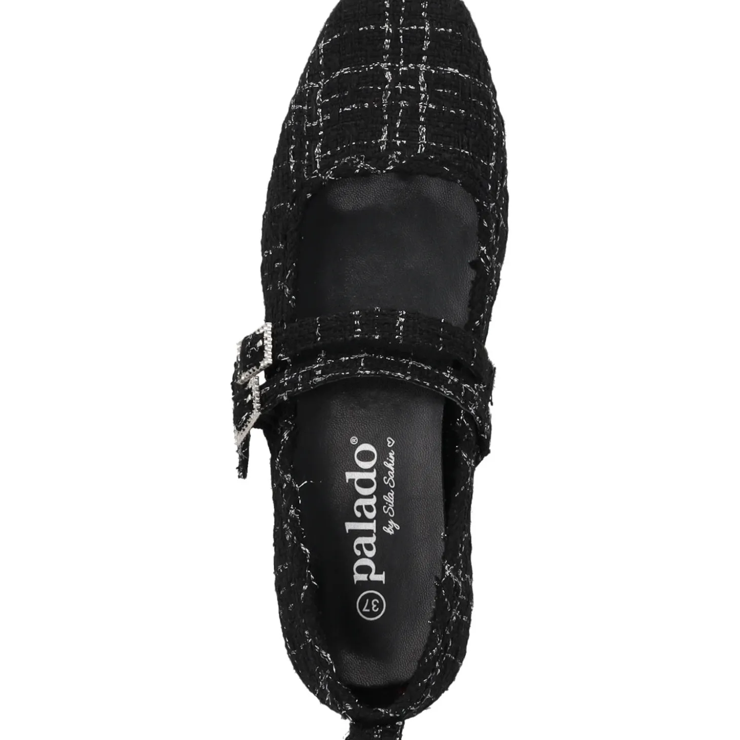 Palado Biaruk by Sila Sahin, Riemchenballerinas, Damen, Schwarz/Silber