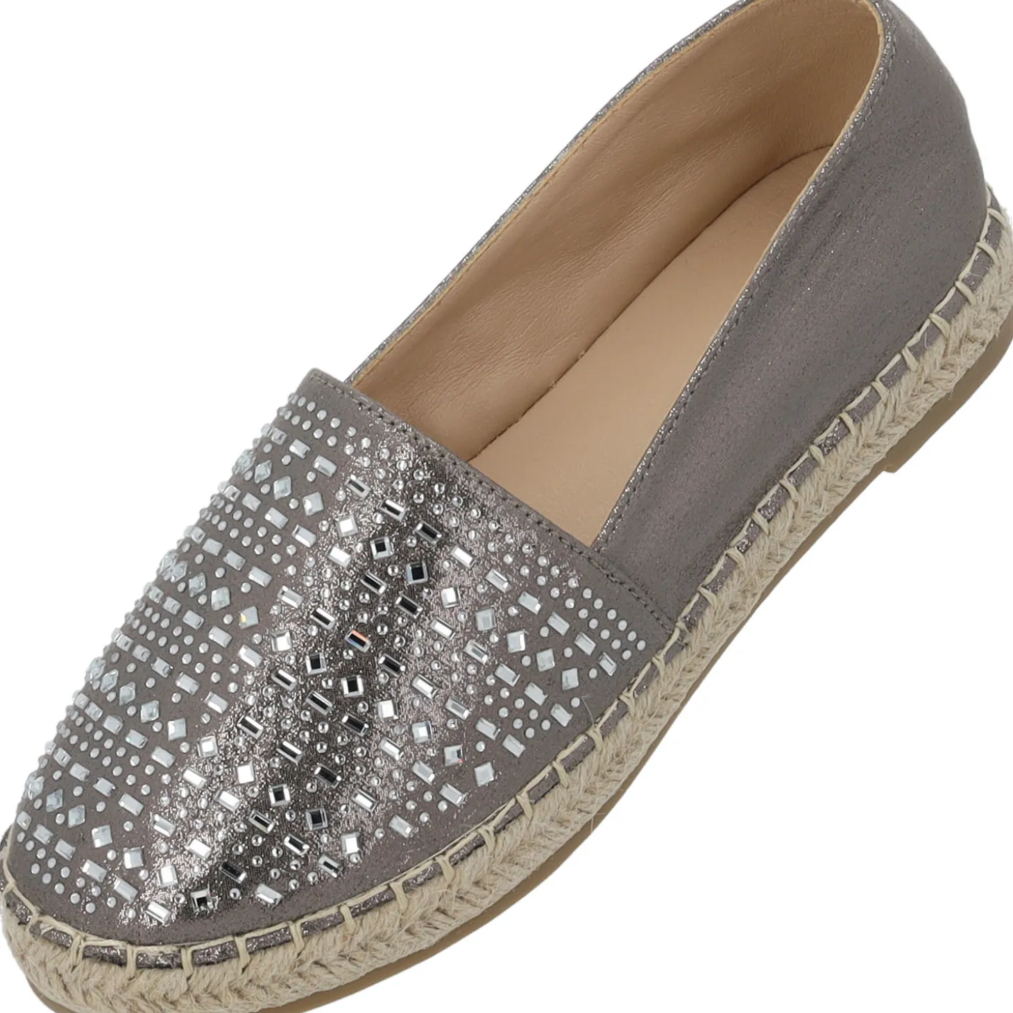 Palado Chesu by Sila Sahin, Espadrilles, Damen, Grau Metallic