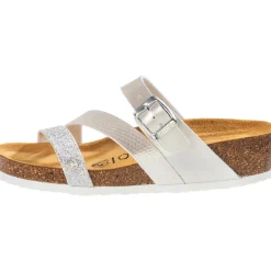 Palado Chios, Pantoletten, Damen, Metallic Silber/Weiß