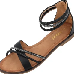 Palado Chritina, Riemchensandalen, Damen, Schwarz