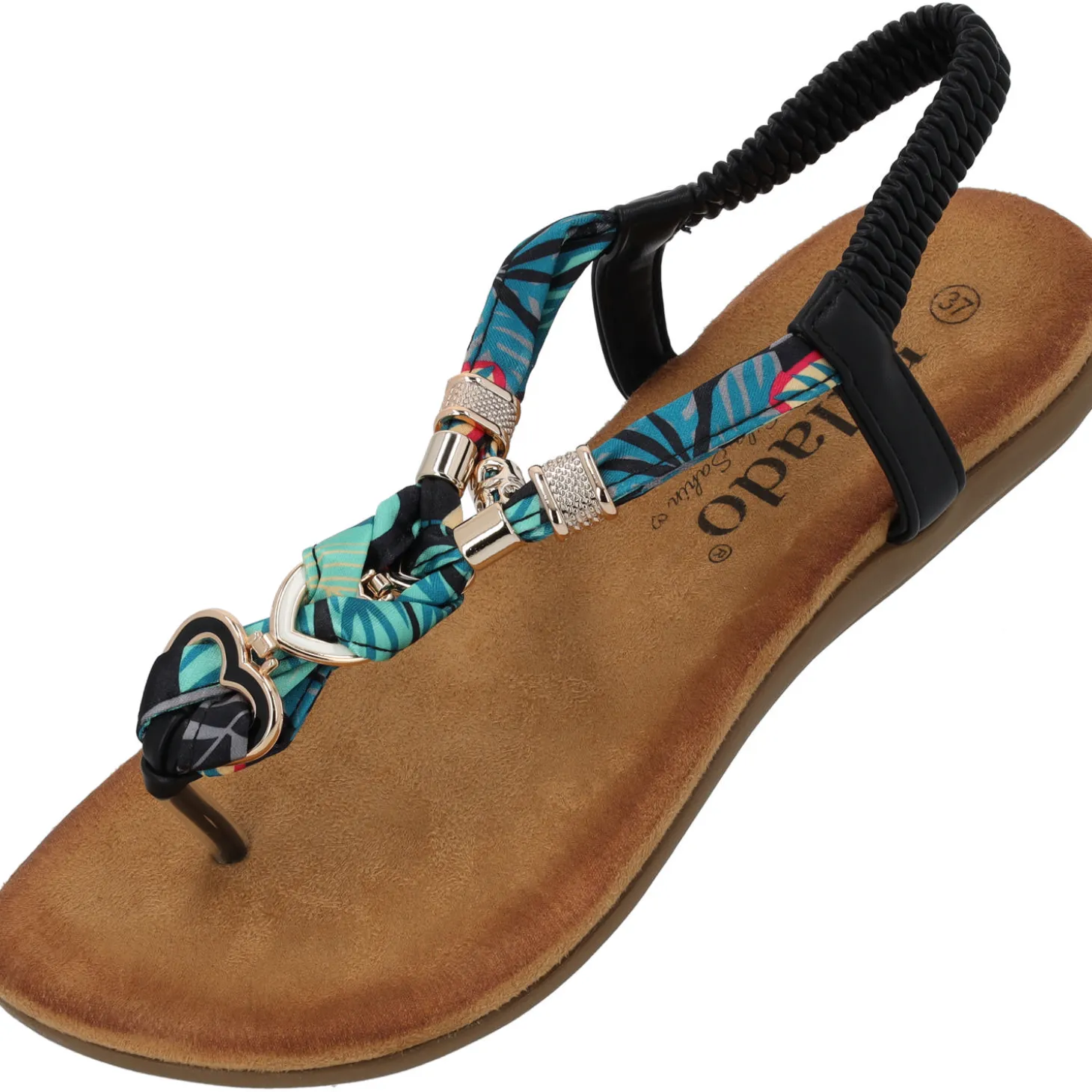 Palado Jurte by Sila Sahin, Komfort-Sandalen, Damen, Schwarz