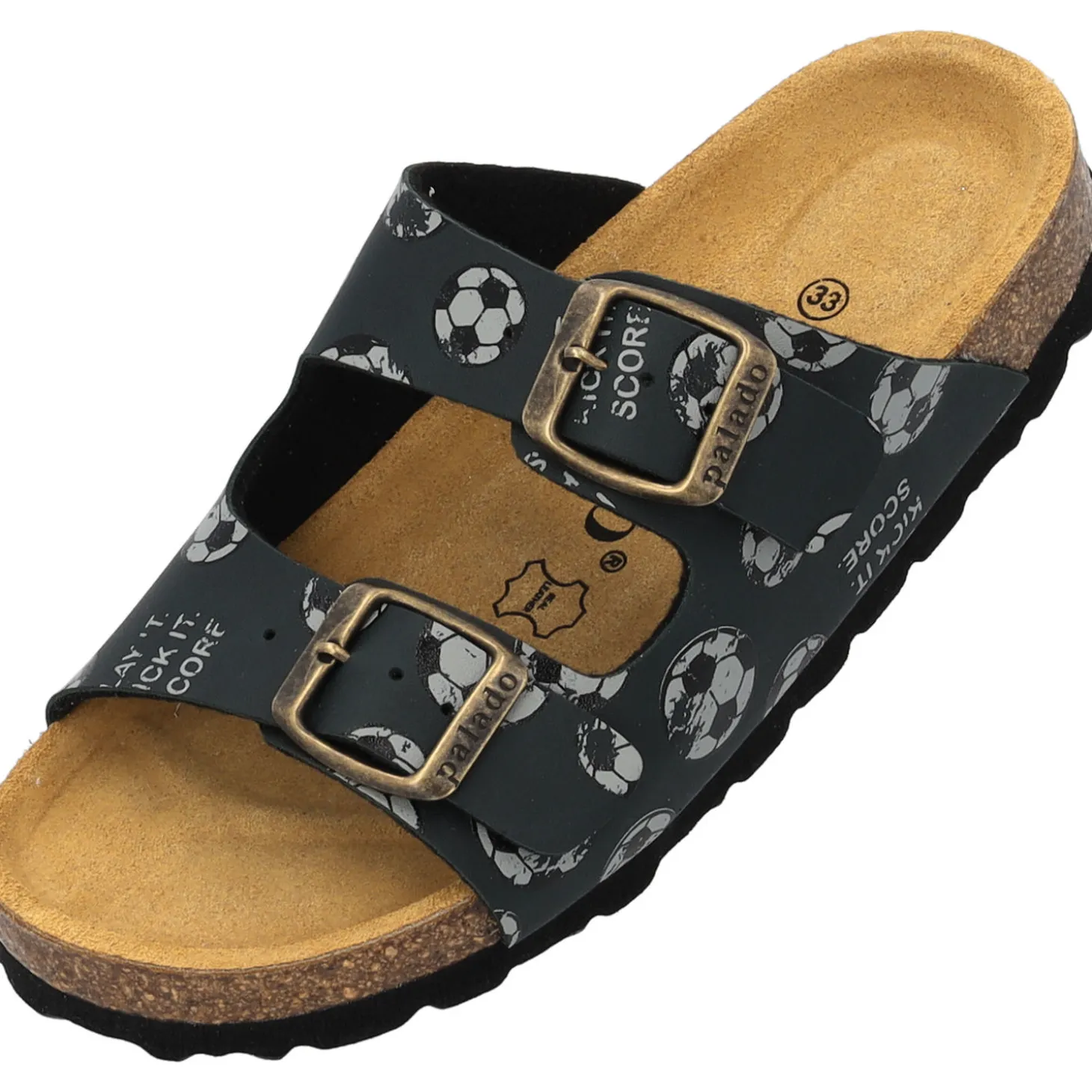 Palado Kids Korfu B, Pantoletten, Kinder, Schwarz Kicker