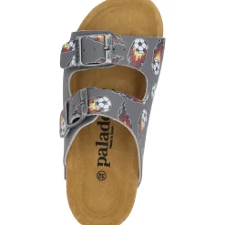 Palado Kids Korfu B, Pantoletten, Kinder, Grau Soccer Flames