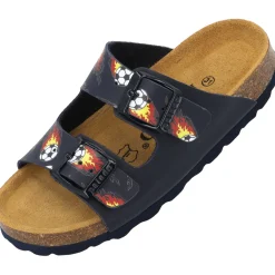 Palado Kids Korfu B, Pantoletten, Kinder, Blau Soccer Flames