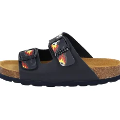 Palado Kids Korfu B, Pantoletten, Kinder, Blau Soccer Flames