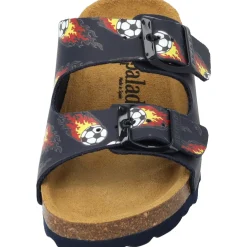 Palado Kids Korfu B, Pantoletten, Kinder, Blau Soccer Flames