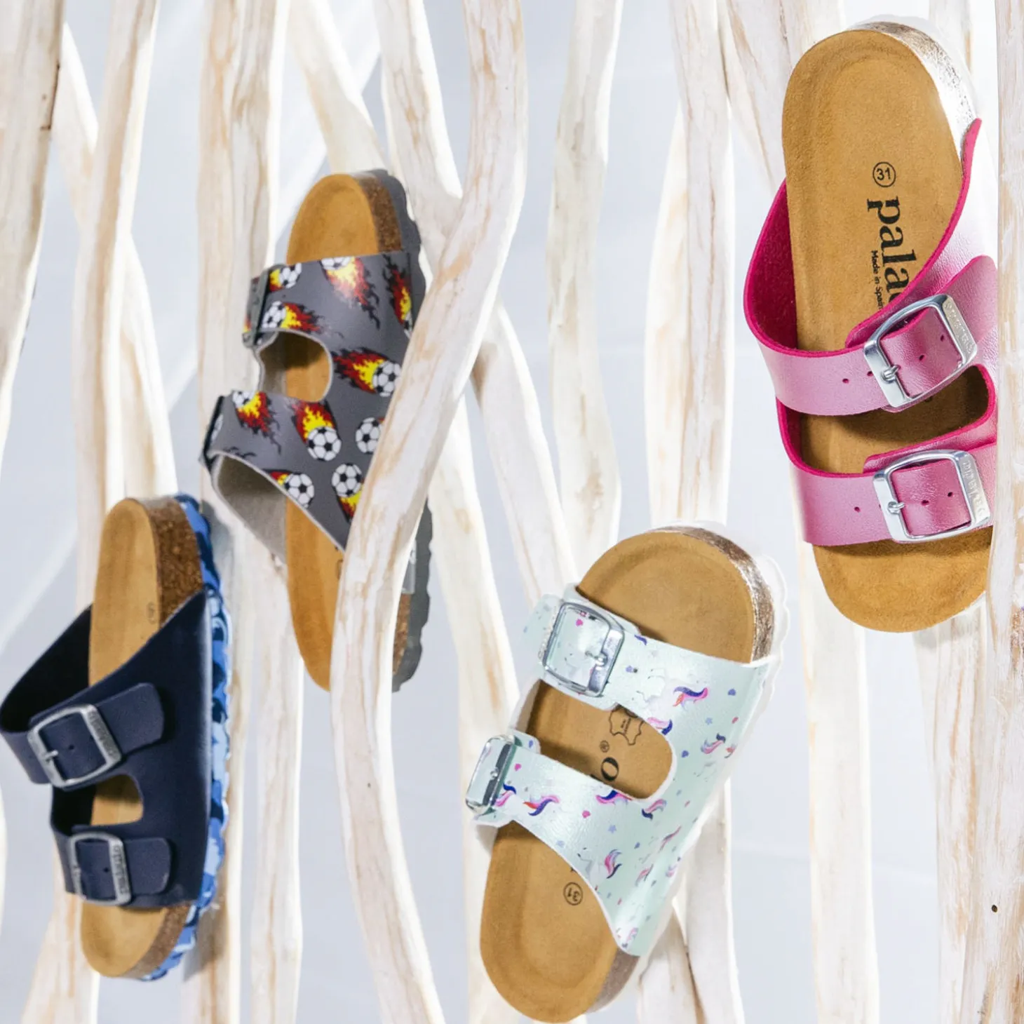 Palado Kids Korfu B, Pantoletten, Kinder, Dunkelblau/Camou