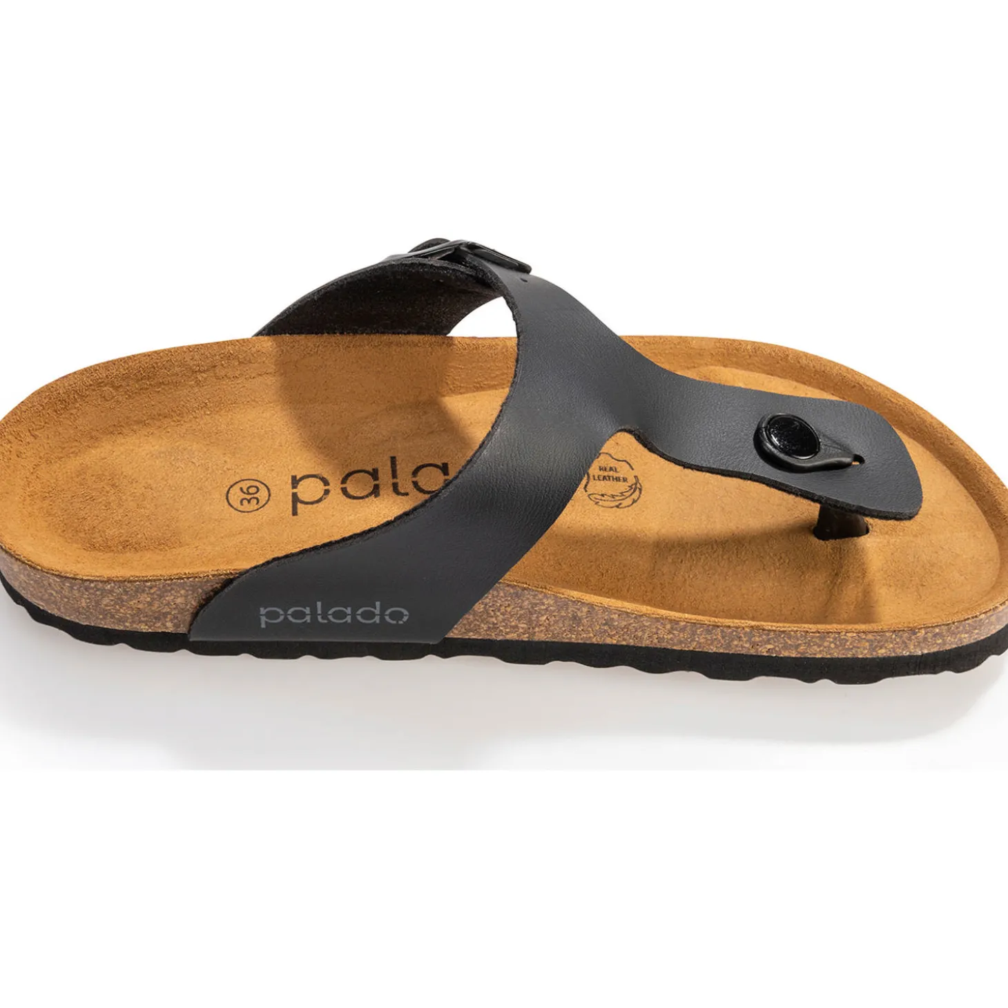 Palado Kos Herren Matt, Pantoletten & Badeschuhe, Herren, Schwarz