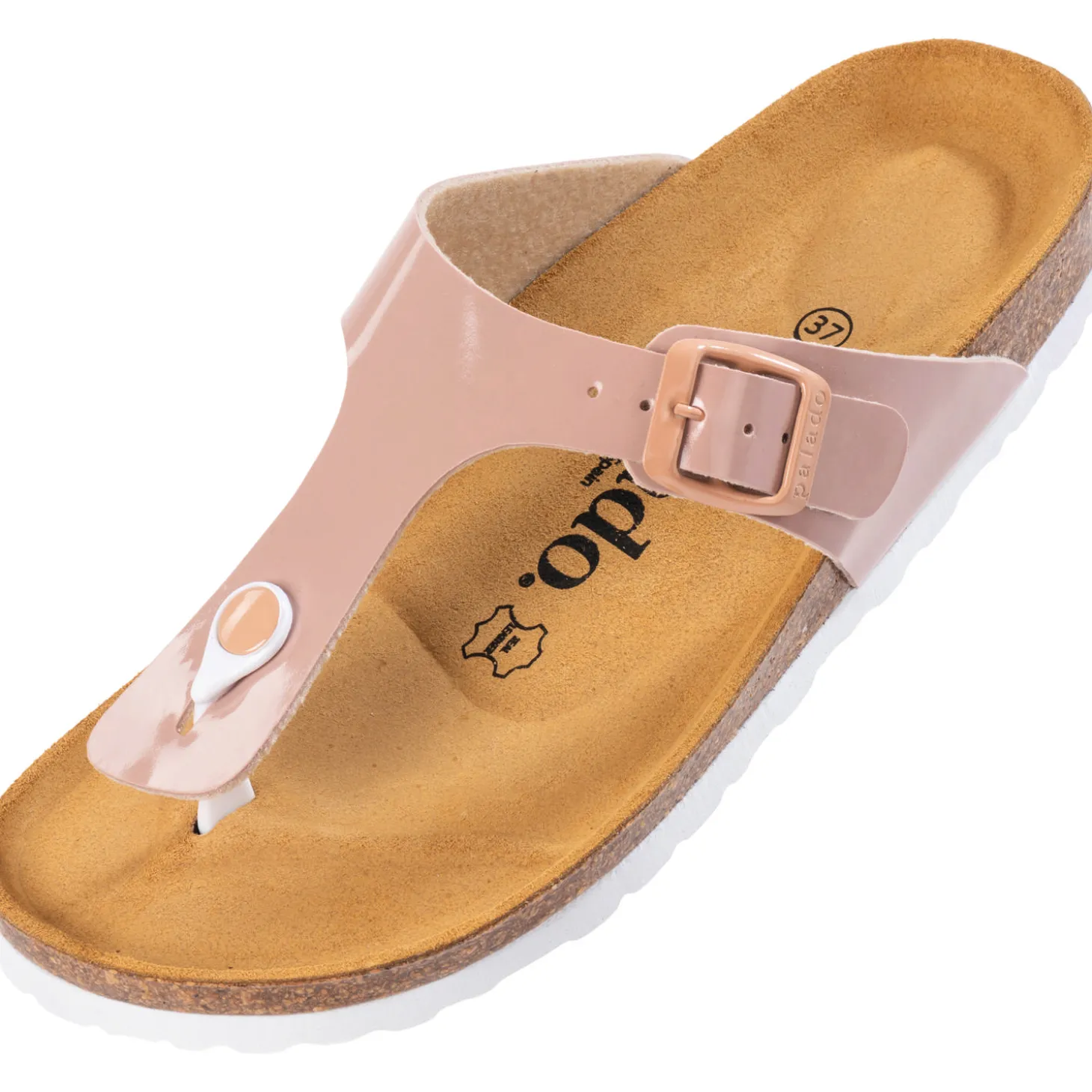 Palado Kos Lack, Zehentrenner, Damen, Rosa/Rosa