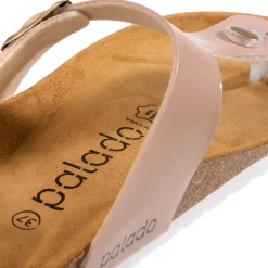 Palado Kos Lack, Zehentrenner, Damen, Rosa/Gold