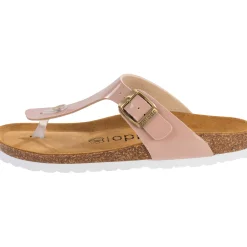 Palado Kos Lack, Zehentrenner, Damen, Rosa/Gold