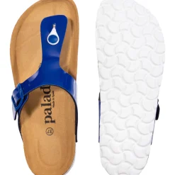 Palado Kos Lack, Zehentrenner, Damen, Blau