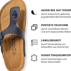 Palado Kos Matt, Zehentrenner, Damen, Dunkelblau