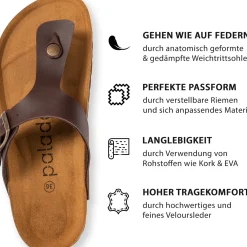 Palado Kos Matt, Zehentrenner, Damen, Braun