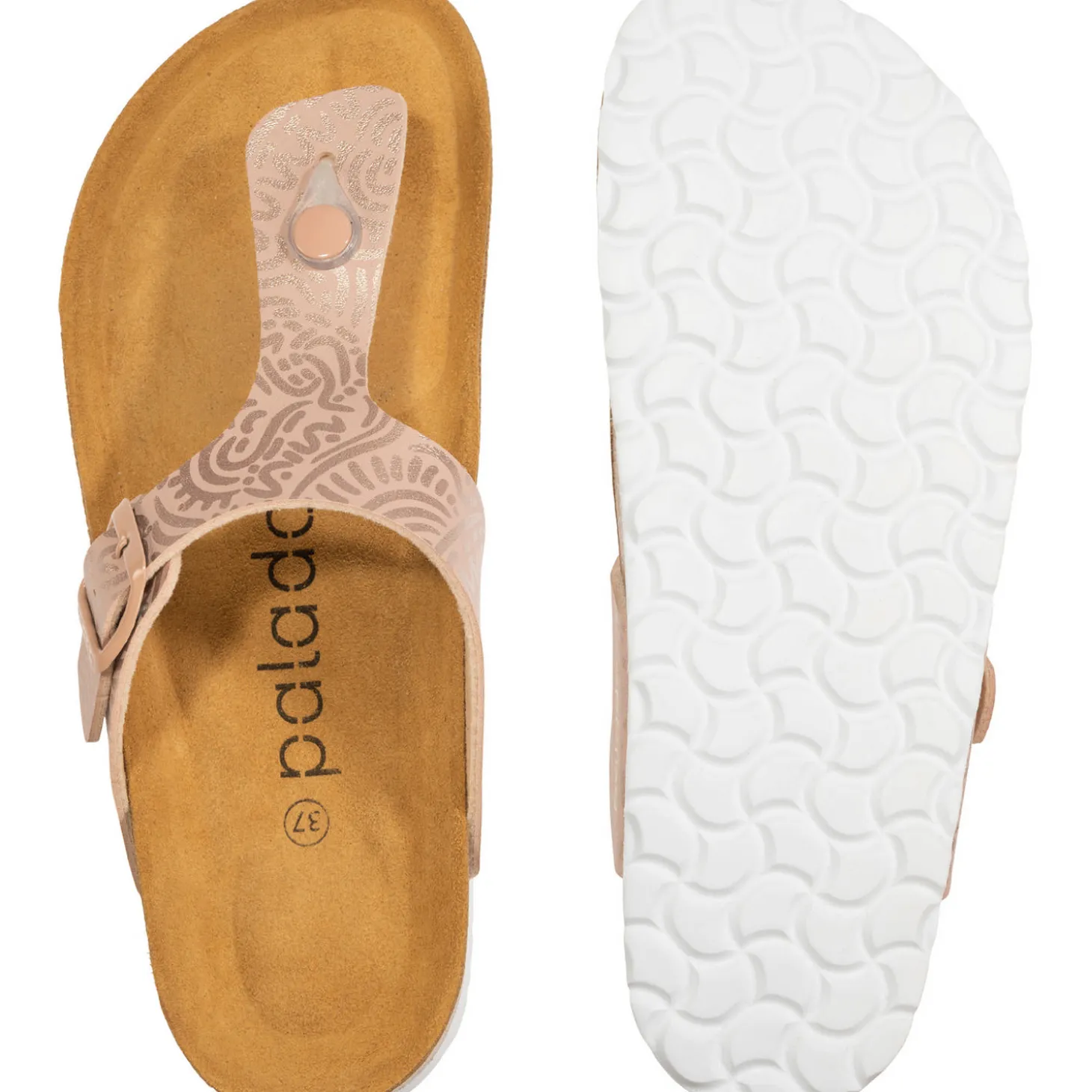 Palado Kos Prints, Zehentrenner, Damen, Lines Rosa