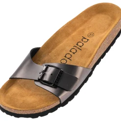 Palado Malta Arizona, Pantoletten, Damen, Metallic Antra