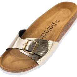 Palado Malta Coralino, Pantoletten, Damen, Metallic Snake Gold