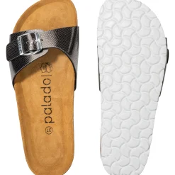 Palado Malta Coralino, Pantoletten, Damen, Metallic Snake Anthrazit