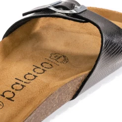 Palado Malta Coralino, Pantoletten, Damen, Metallic Snake Anthrazit