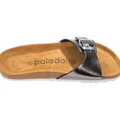 Palado Malta Coralino, Pantoletten, Damen, Metallic Snake Anthrazit