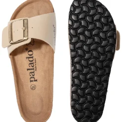 Palado Malta EGS Lack, Pantoletten, Damen, Beige/Schwarz