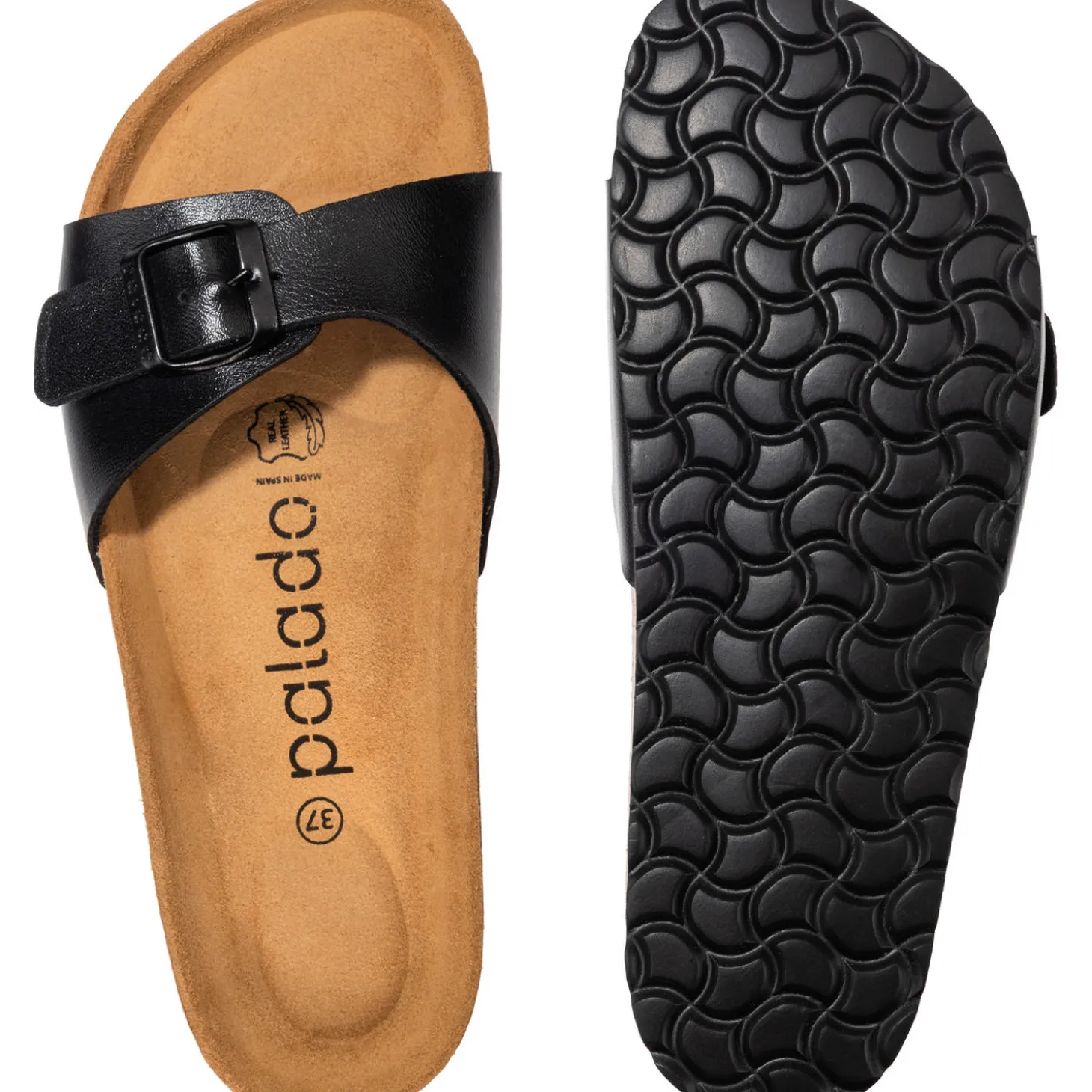 Palado Malta Metallic, Pantoletten, Damen, Schwarz