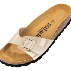 Palado Malta Metallic, Pantoletten, Damen, Gold/Schwarz