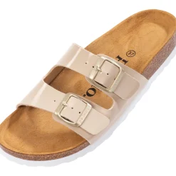 Palado Milos Lack, Pantoletten, Damen, Beige