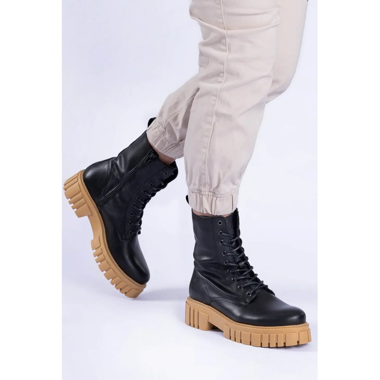 Palado Naxos, Schnürstiefeletten, Damen, Schwarz/Braun