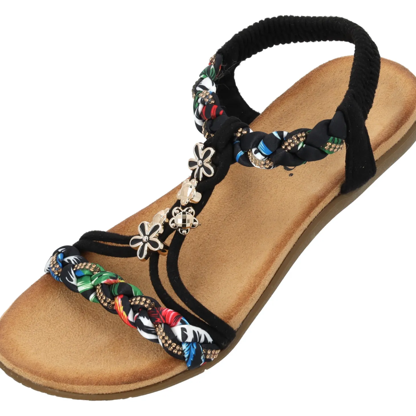 Palado Ninralla, Riemchensandalen, Damen, Schwarz