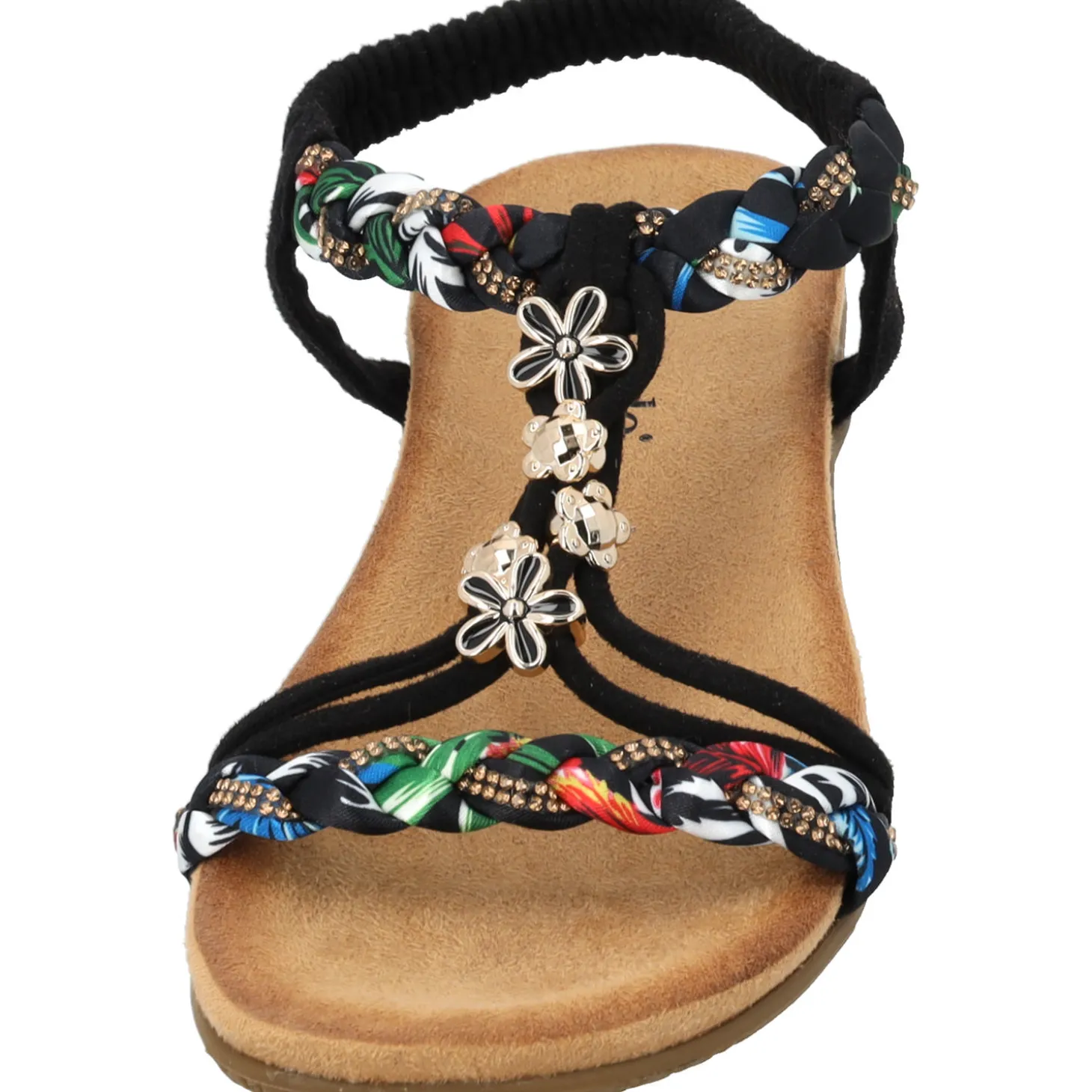 Palado Ninralla, Riemchensandalen, Damen, Schwarz