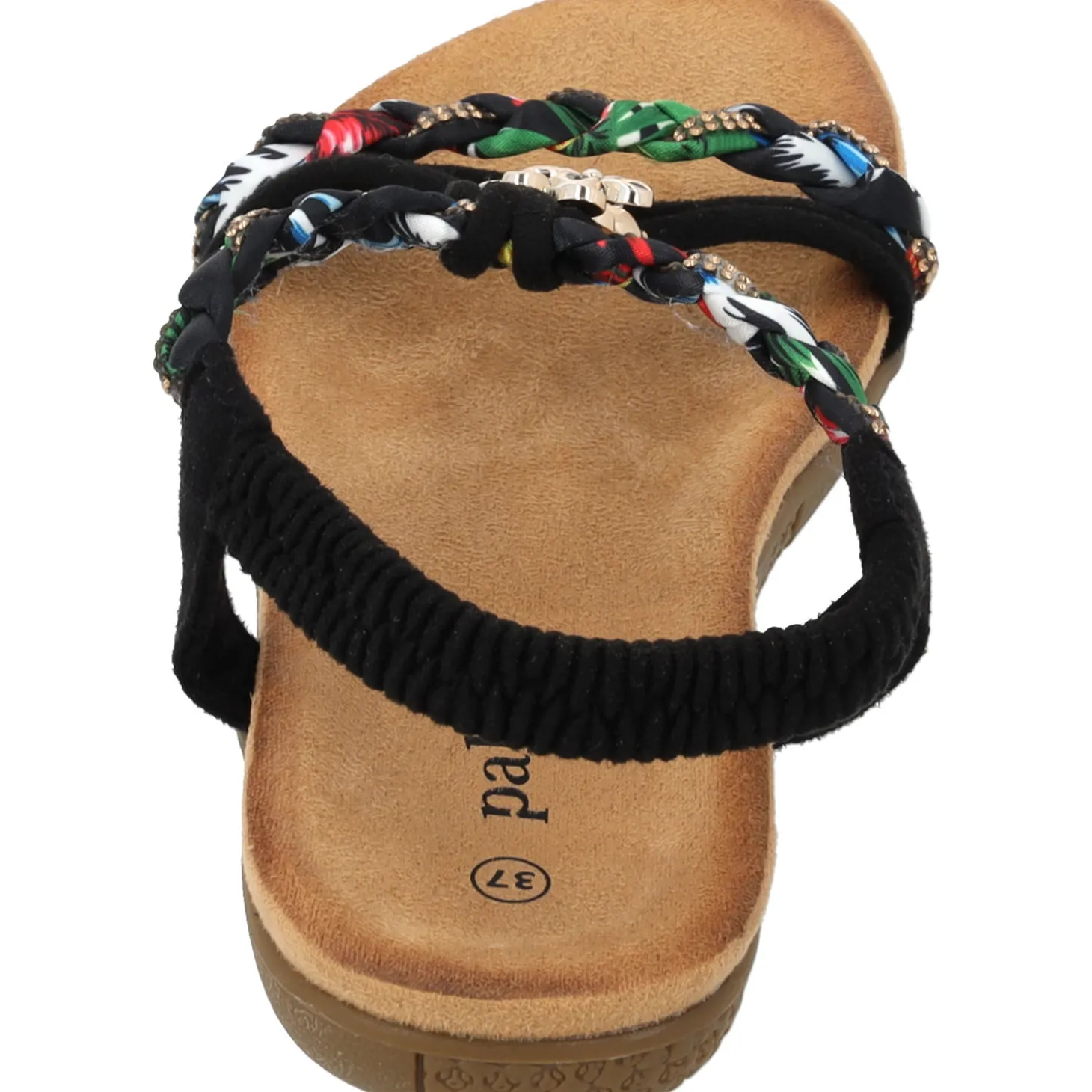 Palado Ninralla, Riemchensandalen, Damen, Schwarz