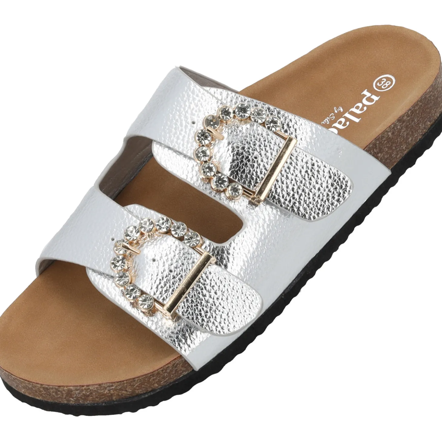 Palado Obestos by Sila Sahin, Sandalen, Damen, Silber Metallic