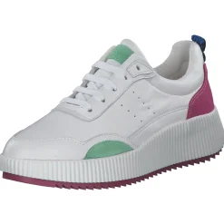 Palado PA 0035, Schnürschuhe, Damen, Weiß/Grün/Pink