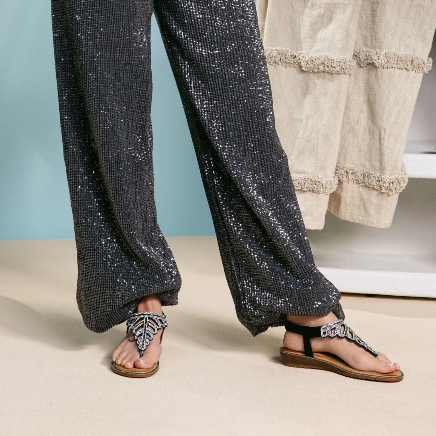 Palado Phuza by Sila Sahin , Riemchensandalen, Damen, Schwarz