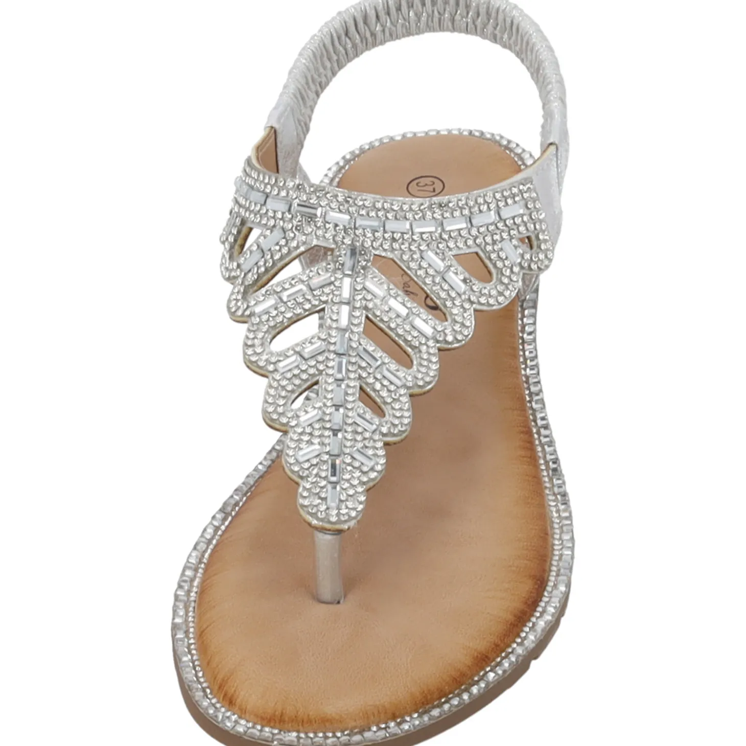 Palado Phuza by Sila Sahin , Riemchensandalen, Damen, Silber