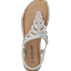 Palado Phuza by Sila Sahin , Riemchensandalen, Damen, Silber