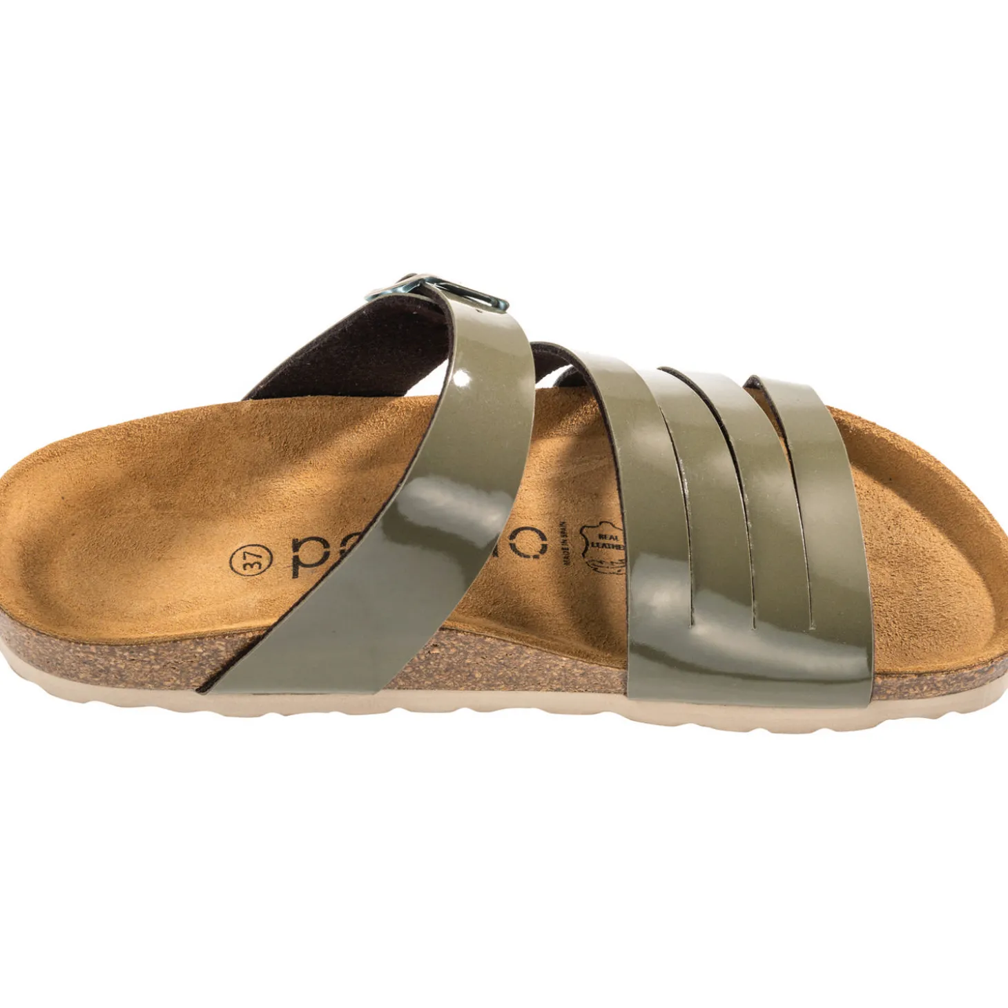 Palado Roma, Pantoletten, Damen, Lack Khaki