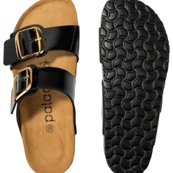 Palado Samos GS, Pantoletten, Damen, Schwarz Lack