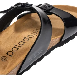 Palado Samos, Pantoletten, Damen, Lack Schwarz