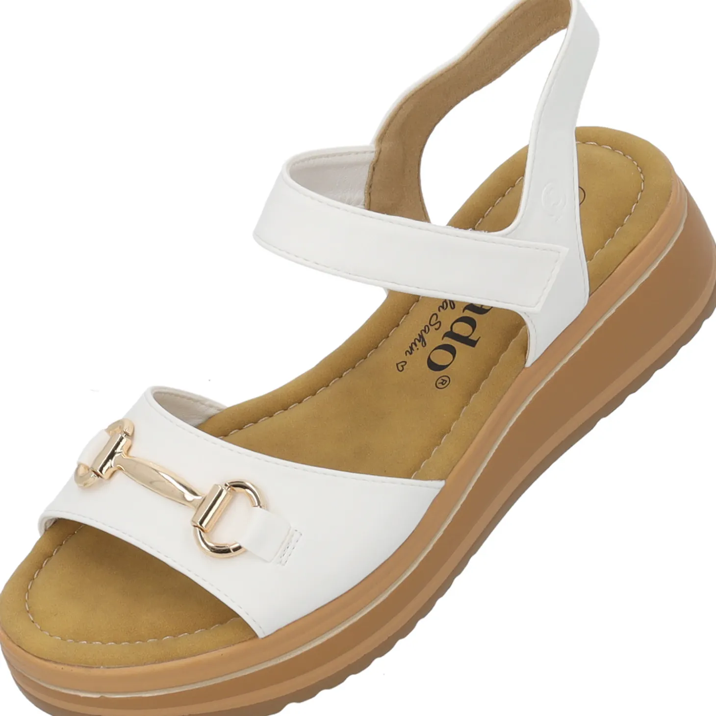 Palado Stamelos by Sila Sahin, Riemchensandalen, Damen, Weiß