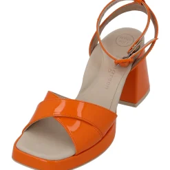 Paul Green 6027, Plateau-Sandaletten, Damen, papaya