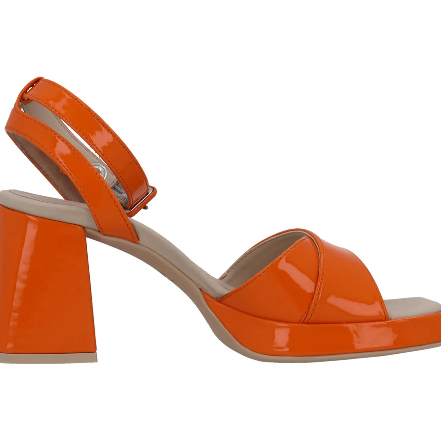 Paul Green 6027, Plateau-Sandaletten, Damen, papaya