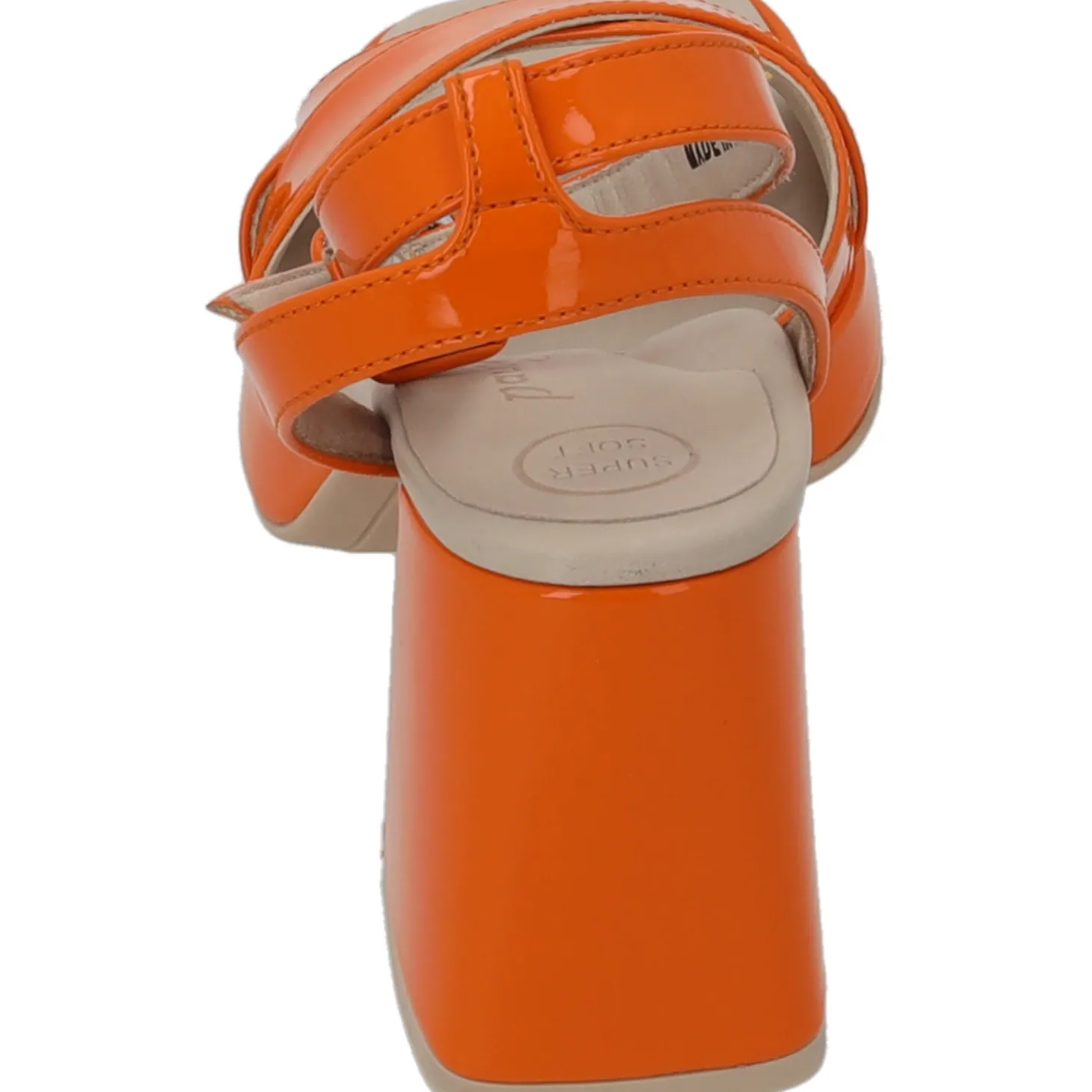 Paul Green 6027, Plateau-Sandaletten, Damen, papaya