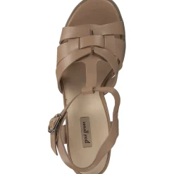 Paul Green 7907, Plateau-Sandaletten, Damen, desert