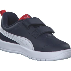 Puma 310252/003 Courtflex V3 V Inf puma navy/puma white-puma red, Sportliche Slipper, Kinder, puma n